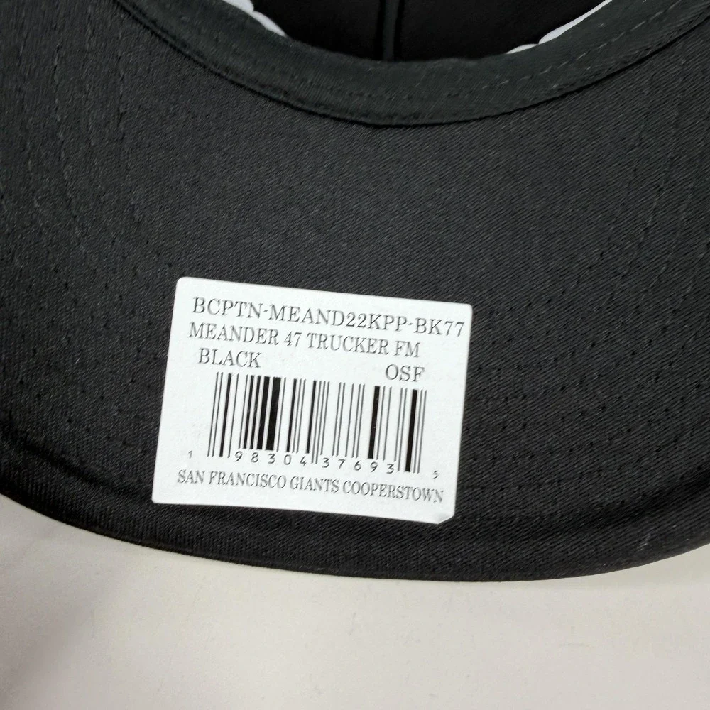 San Francisco Giants Hat Cap Snap Back Mens One Size Black White‎ 47 Baseball